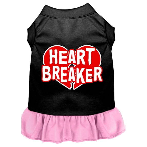 Pet Dog Cat Dress Screen Printed, "Heart Breaker"