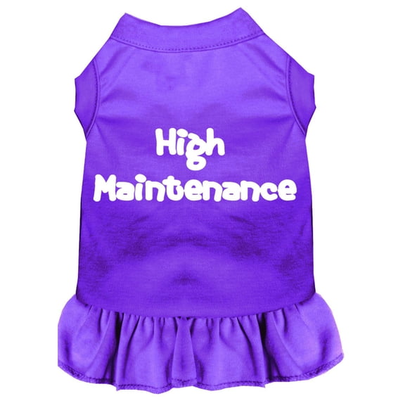 Pet Dog Cat Dress Screen Printed, "High Maintenance"