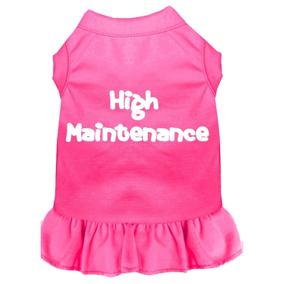 Pet Dog Cat Dress Screen Printed, "High Maintenance"