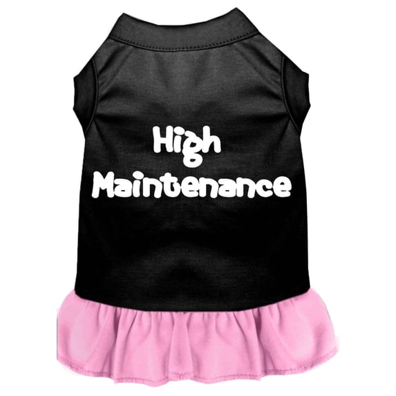 Pet Dog Cat Dress Screen Printed, "High Maintenance"