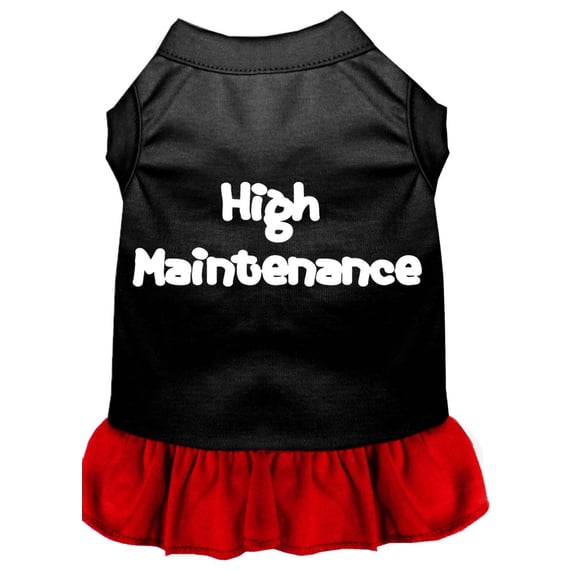 Pet Dog Cat Dress Screen Printed, "High Maintenance"