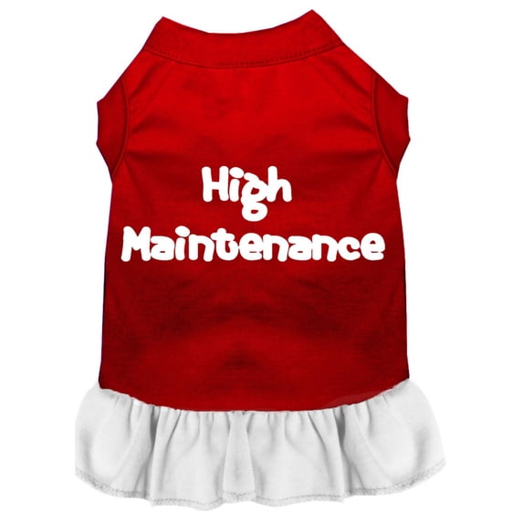 Pet Dog Cat Dress Screen Printed, "High Maintenance"