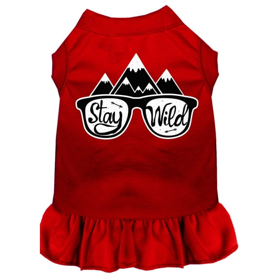 Pet Dog Cat Dress Screen Printed, "Stay Wild"