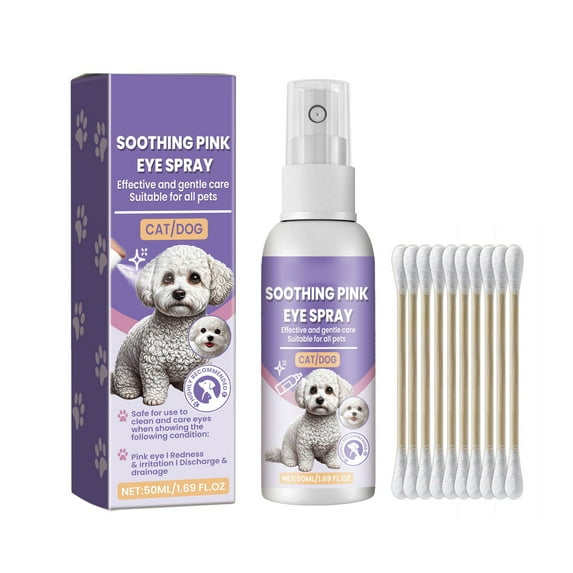 Pet Dog and Cat Eye Care Spray Gentle Cleans Tear Marks Pet Eye Moisturizing Care Spray. Effectively Redness and Dryness Clear 50ml Pet Accessories Outdoor and Indoor