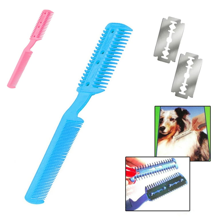 Pet Dog Cat Hair Trimmer with Comb 2 Razor Cutting Grooming Cut Care New Save
