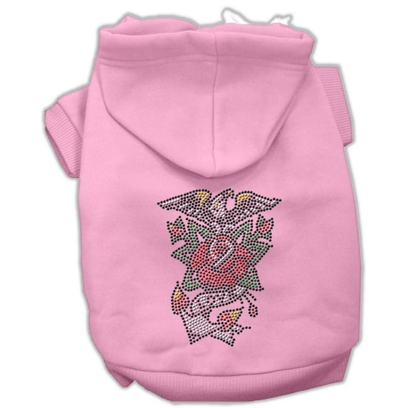 Pet, Dog Cat Hoodie Nailhead Rhinestone, "Eagle Rose"
