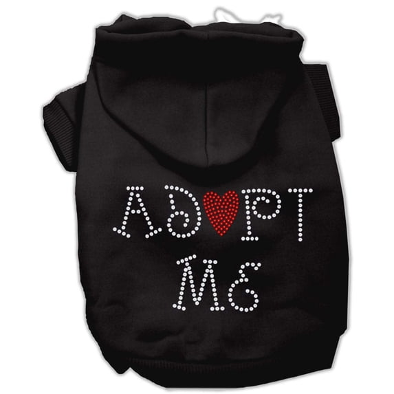 Pet, Dog Cat Hoodie Rhinestone, "Adopt Me"
