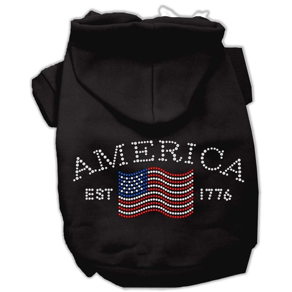 Pet, Dog Cat Hoodie Rhinestone, "Classic American"