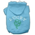 thumbnail image 1 of Pet, Dog  Cat Hoodie Rhinestone, "Four Leaf Clover Outline", 1 of 7