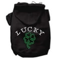 thumbnail image 1 of Pet, Dog  Cat Hoodie Rhinestone, "Four Leaf Clover Outline", 1 of 7