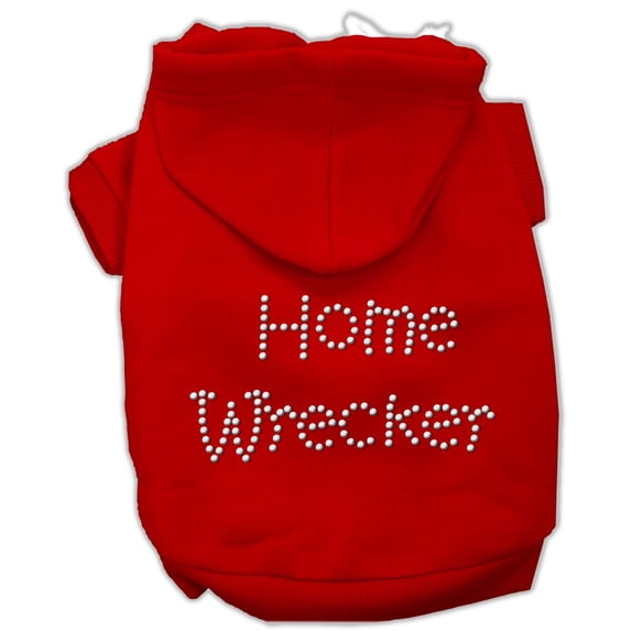Pet, Dog Cat Hoodie Rhinestone, "Home Wrecker"