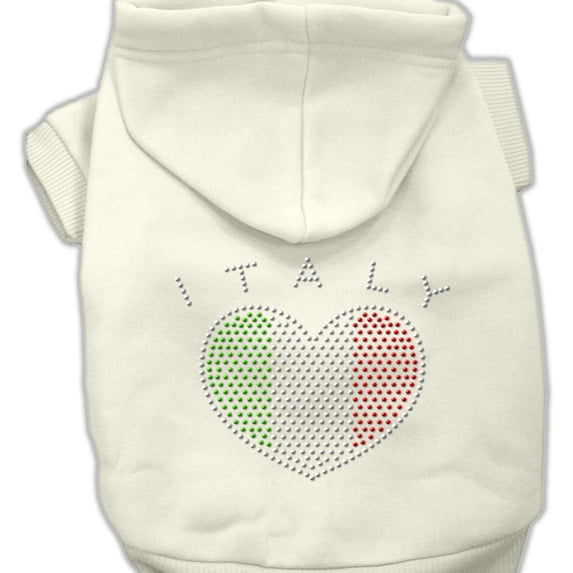 Pet, Dog Cat Hoodie Rhinestone, "Italy"