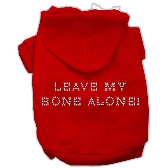 Pet, Dog Cat Hoodie Rhinestone, "Leave My Bone Alone"