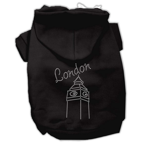 Pet, Dog Cat Hoodie Rhinestone, "London"
