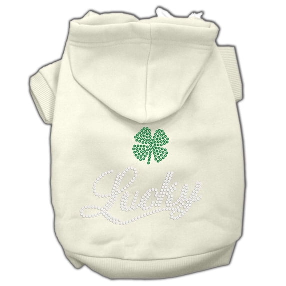 Pet, Dog Cat Hoodie Rhinestone, "Lucky"