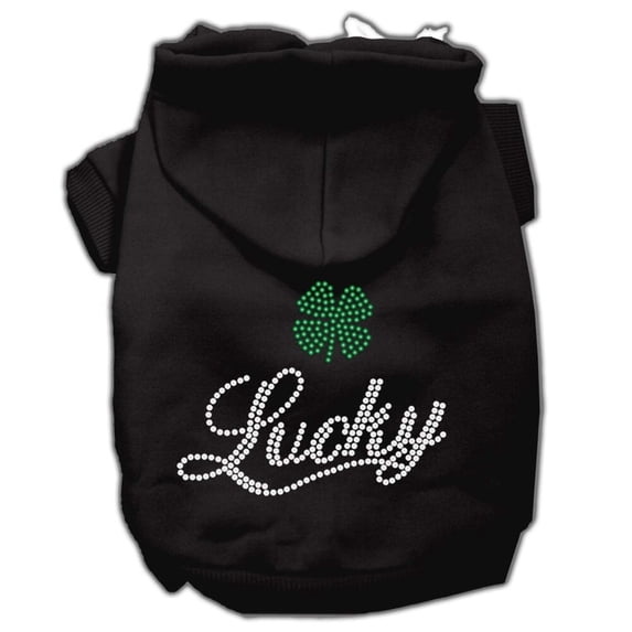 Pet, Dog Cat Hoodie Rhinestone, "Lucky"