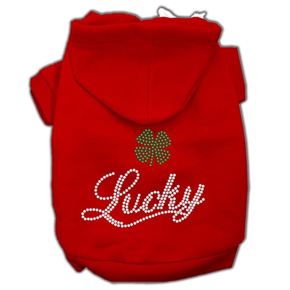 Pet, Dog Cat Hoodie Rhinestone, "Lucky"