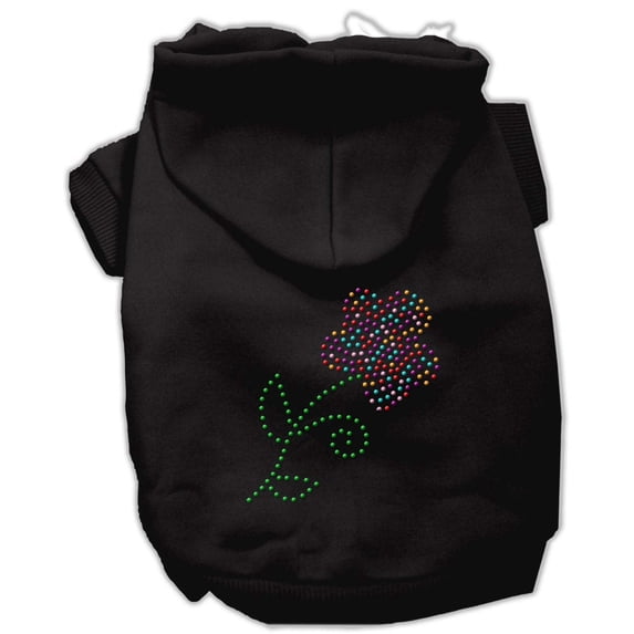 Pet, Dog Cat Hoodie Rhinestone, "Multi Colored Flower"