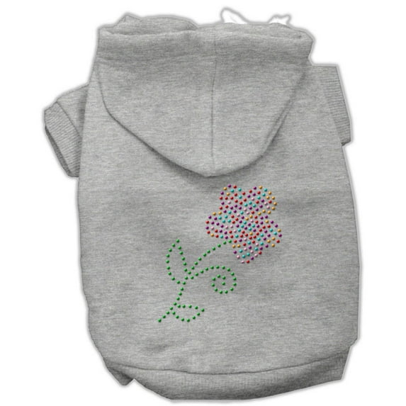 Pet, Dog  Cat Hoodie Rhinestone, "Multi Colored Flower"