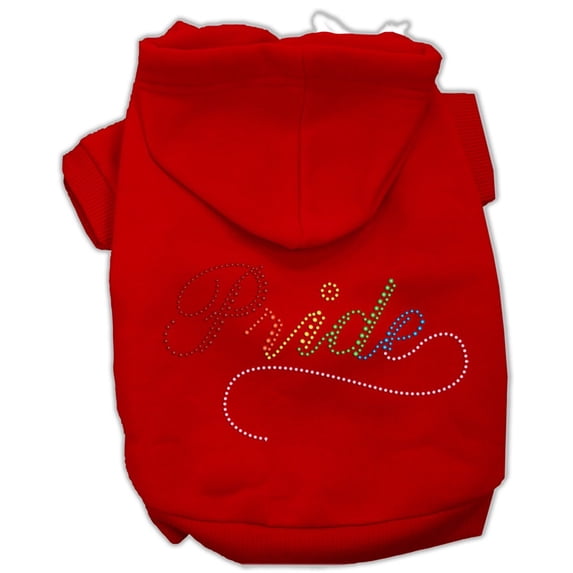 Pet, Dog Cat Hoodie Rhinestone, "Rainbow Pride"