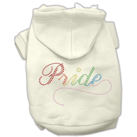 Pet, Dog Cat Hoodie Rhinestone, "Rainbow Pride"