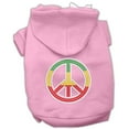 thumbnail image 1 of Pet, Dog  Cat Hoodie Rhinestone, "Rasta Peace Sign", 1 of 7