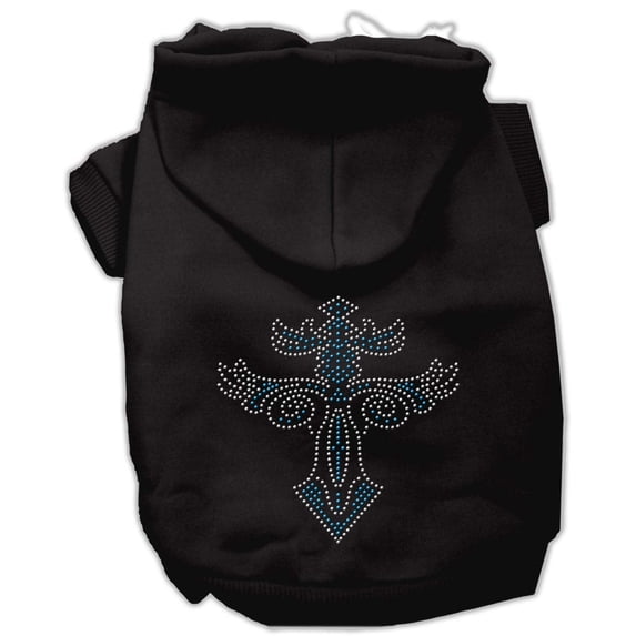 Pet, Dog Cat Hoodie Rhinestone, "Warriors Cross"