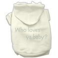 thumbnail image 1 of Pet, Dog  Cat Hoodie Rhinestone, "Who Loves Ya Baby?", 1 of 6
