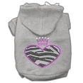 thumbnail image 1 of Pet, Dog  Cat Hoodie Rhinestone, "Zebra Heart", 1 of 6