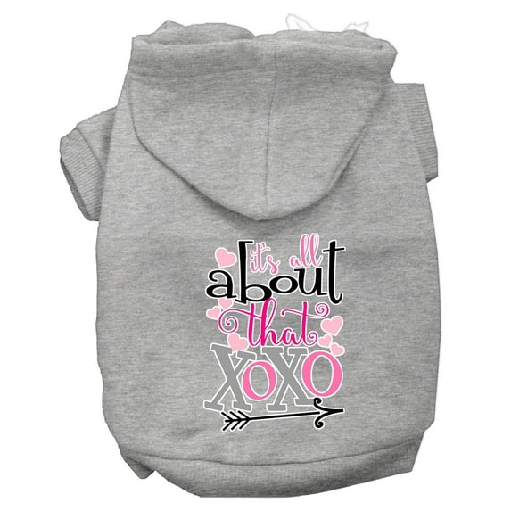Pet, Dog Cat Hoodie Screen Printed, "All About That XOXO"