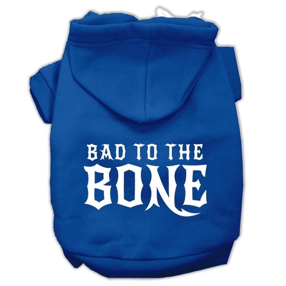 Pet, Dog Cat Hoodie Screen Printed, "Bad To The Bone"