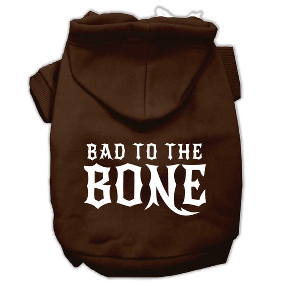 Pet, Dog Cat Hoodie Screen Printed, "Bad To The Bone"