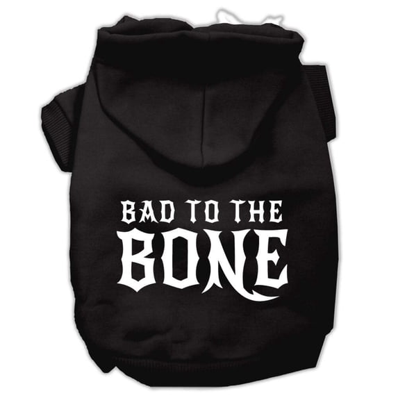 Pet, Dog Cat Hoodie Screen Printed, "Bad To The Bone"