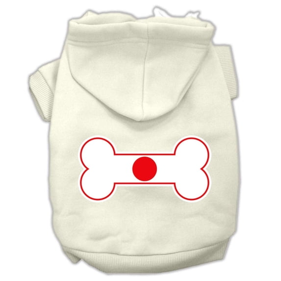 Pet, Dog Cat Hoodie Screen Printed, "Bone Flag Japan"