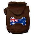 thumbnail image 1 of Pet Dog  Cat Hoodie Screen Printed, "Bone Shaped Australian Flag", 1 of 11
