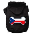 thumbnail image 1 of Pet, Dog  Cat Hoodie Screen Printed, "Bone Shaped Czech Republic Flag", 1 of 10