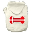 thumbnail image 1 of Pet, Dog  Cat Hoodie Screen Printed, "Bone Shaped Denmark Flag", 1 of 10