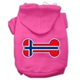 thumbnail image 1 of Pet, Dog  Cat Hoodie Screen Printed, "Bone Shaped Norway Flag", 1 of 10