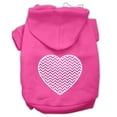 thumbnail image 1 of Pet Dog  Cat Hoodie Screen Printed, "Chevron Heart", 1 of 10
