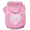 thumbnail image 1 of Pet Dog  Cat Hoodie Screen Printed, "Chevron Heart", 1 of 10