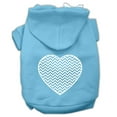 thumbnail image 1 of Pet Dog  Cat Hoodie Screen Printed, "Chevron Heart", 1 of 10