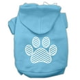 thumbnail image 1 of Pet Dog  Cat Hoodie Screen Printed, "Chevron Paw Print", 1 of 10