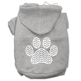thumbnail image 1 of Pet Dog  Cat Hoodie Screen Printed, "Chevron Paw Print", 1 of 10