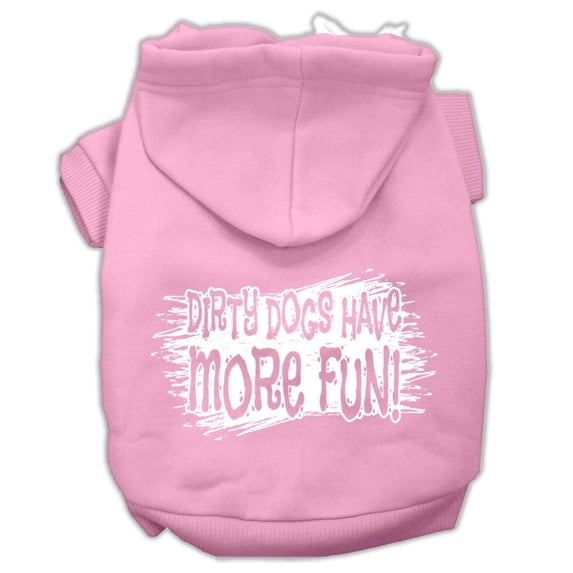 Pet, Dog Cat Hoodie Screen Printed, "Dirty Dogs Have More Fun"