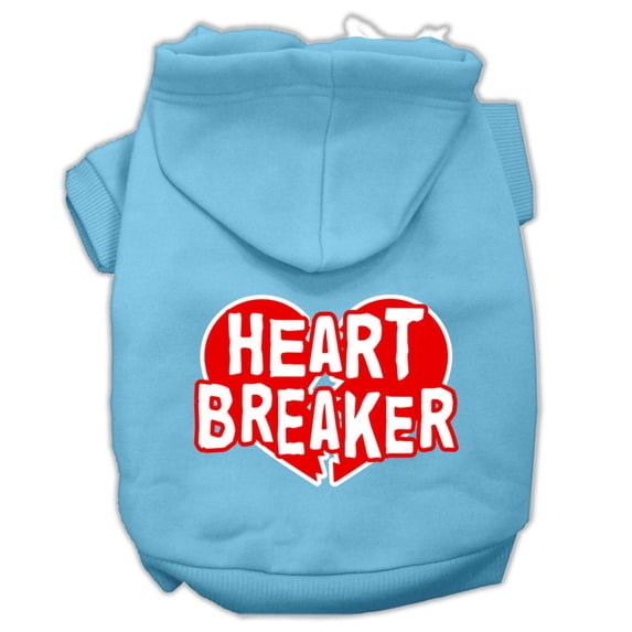 Pet Dog Cat Hoodie Screen Printed, "Heart Breaker"