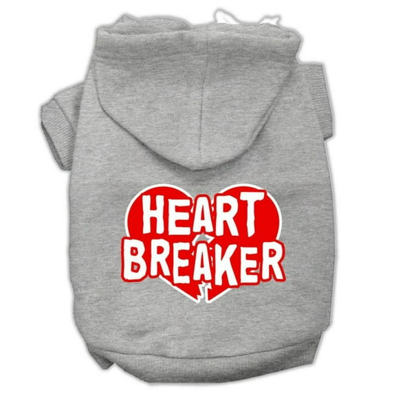 Pet Dog Cat Hoodie Screen Printed, "Heart Breaker"