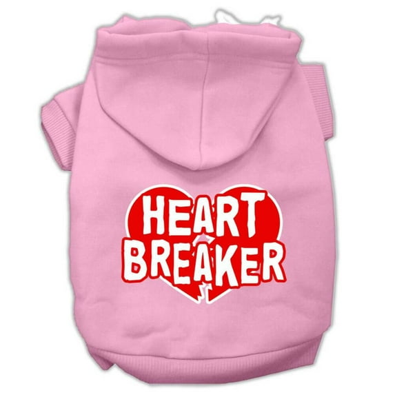 Pet Dog Cat Hoodie Screen Printed, "Heart Breaker"