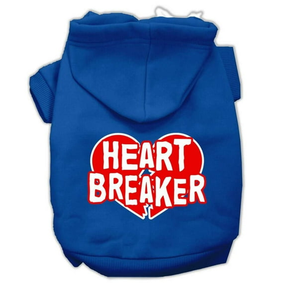 Pet Dog Cat Hoodie Screen Printed, "Heart Breaker"