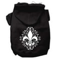 thumbnail image 1 of Pet Dog  Cat Hoodie Screen Printed, "Henna Fleur De Lis", 1 of 10