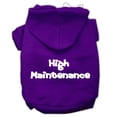 thumbnail image 1 of Pet, Dog  Cat Hoodie Screen Printed, "High Maintenance", 1 of 10